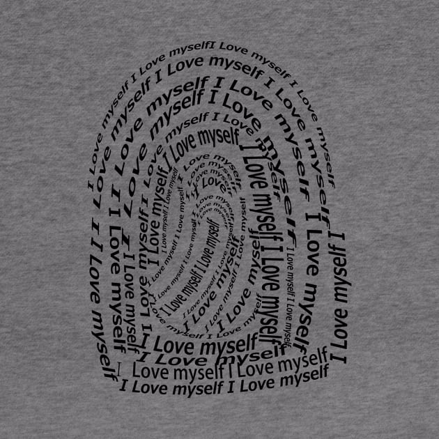 I love myself, finger  print by Ell Ka